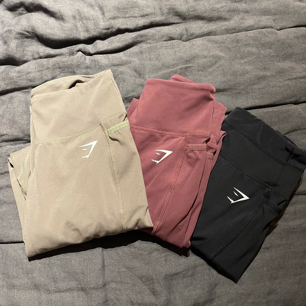 Maroon Gymshark leggings size M
